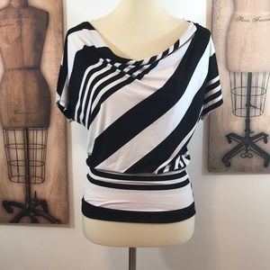 Black & White Huggable Blouse